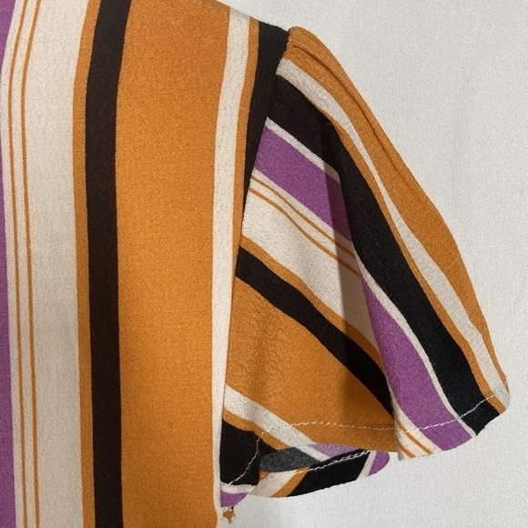 Honey Punch Striped  purple and gold Romper -Size S - Picture 4 of 10